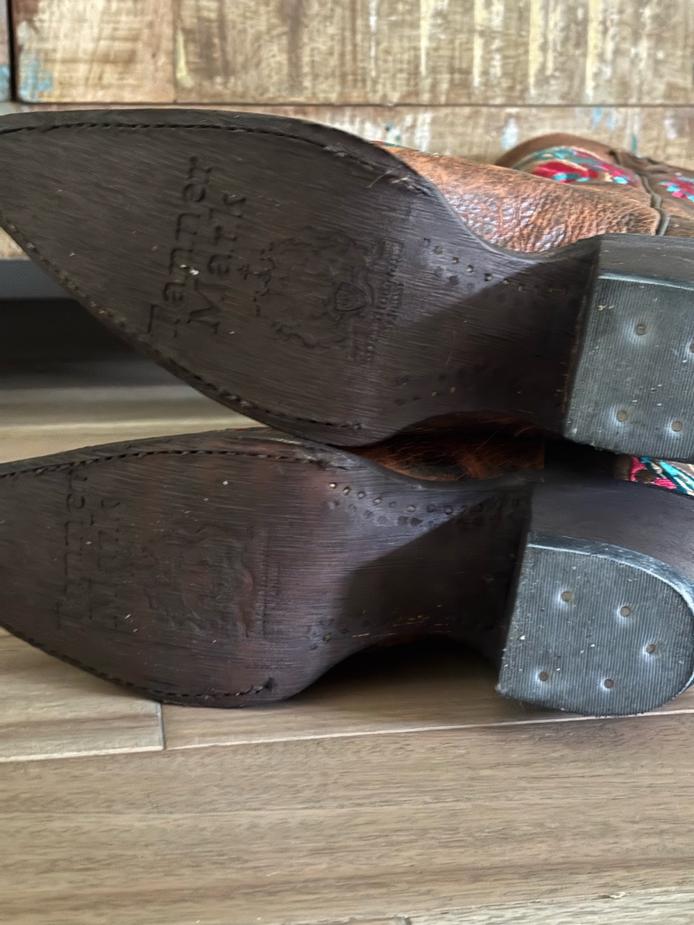 Tanner Mark Leather Cross Boots NWOT - Picture 8 of 8